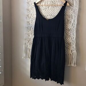 Ali Ro black sundress sz 12 Eyelet fabric, zipper on side